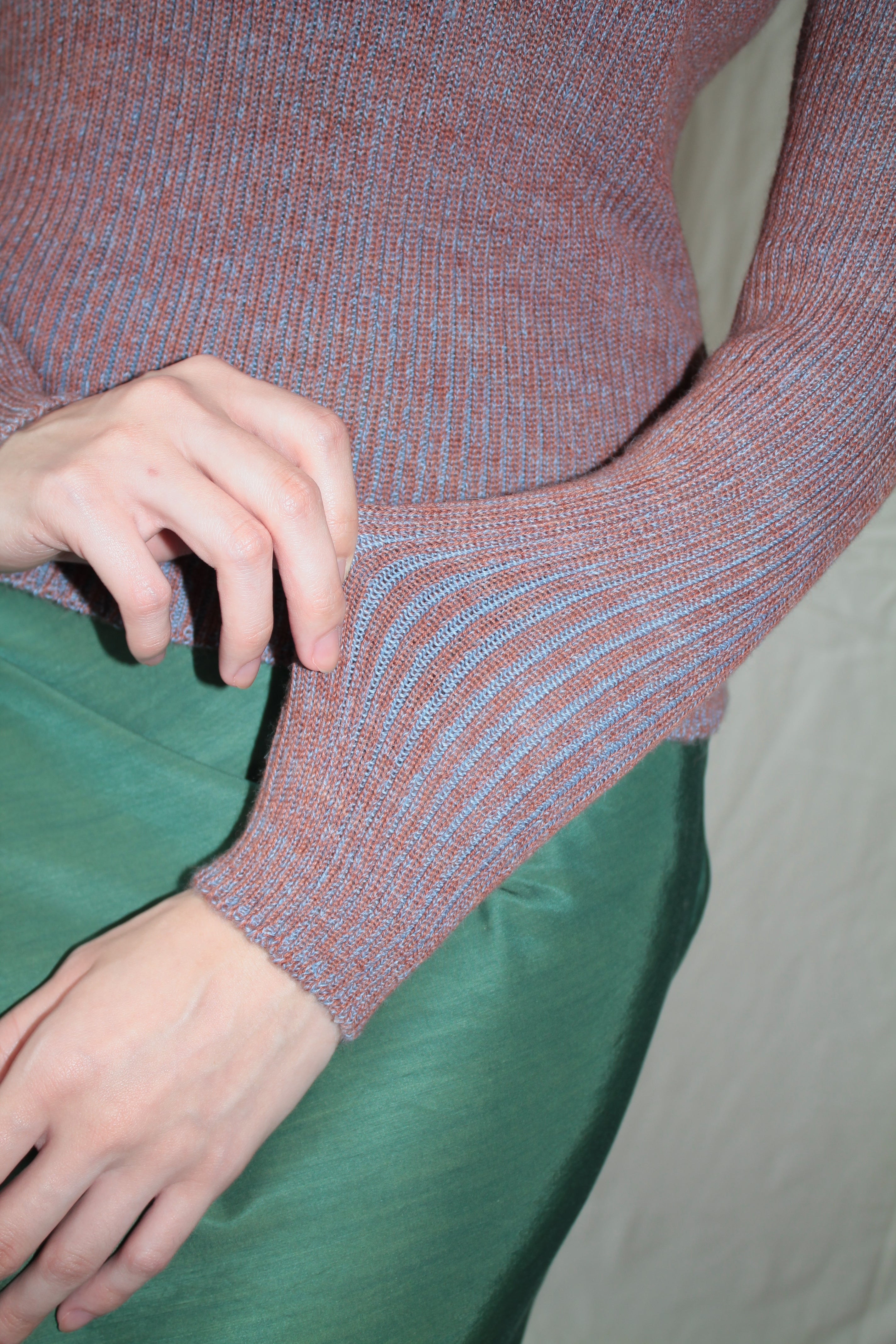 COLORANT RHYTHM SWEATER | TWO TONE KNIT